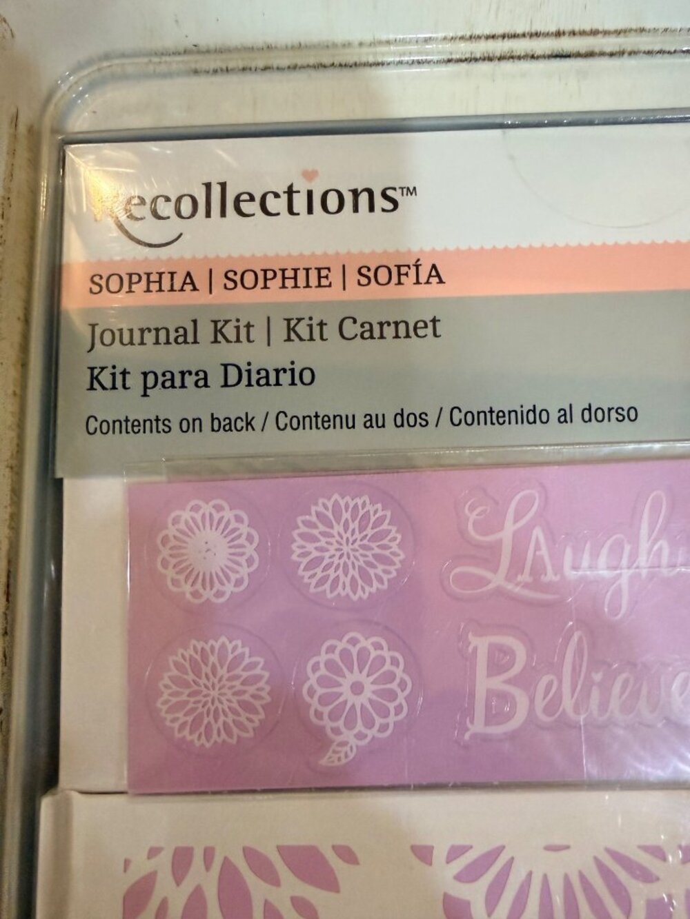 Recollections Sophia Journal Kit 5-Piece Set With Stickers & Bookmark - Picture 2 of 5